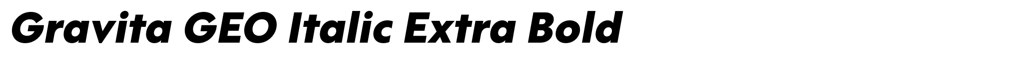 Gravita GEO Italic Extra Bold image